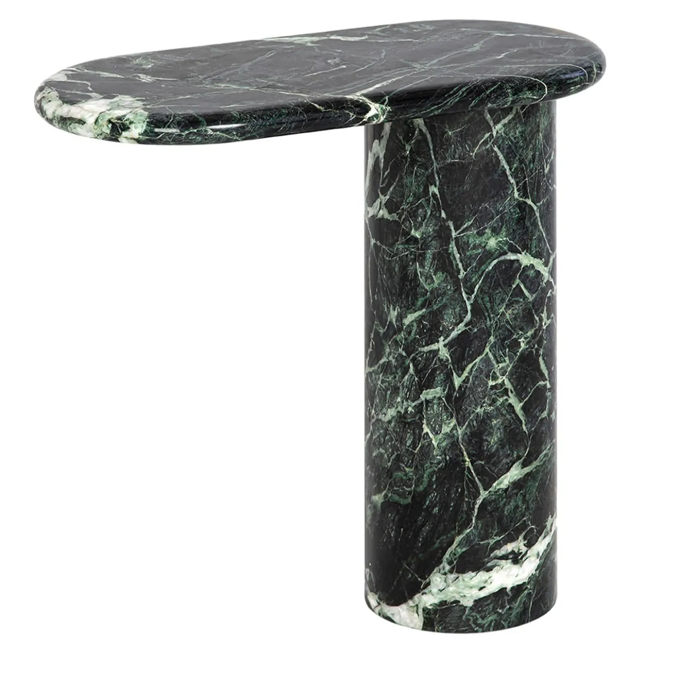 Tavolino Cantilever L Verde Alpi in marmo di Matteo Zorzenoni