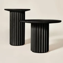 Tavolino Capitello Slim in frassino nero