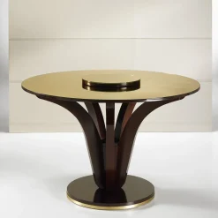 Tavolino con specchio dorato