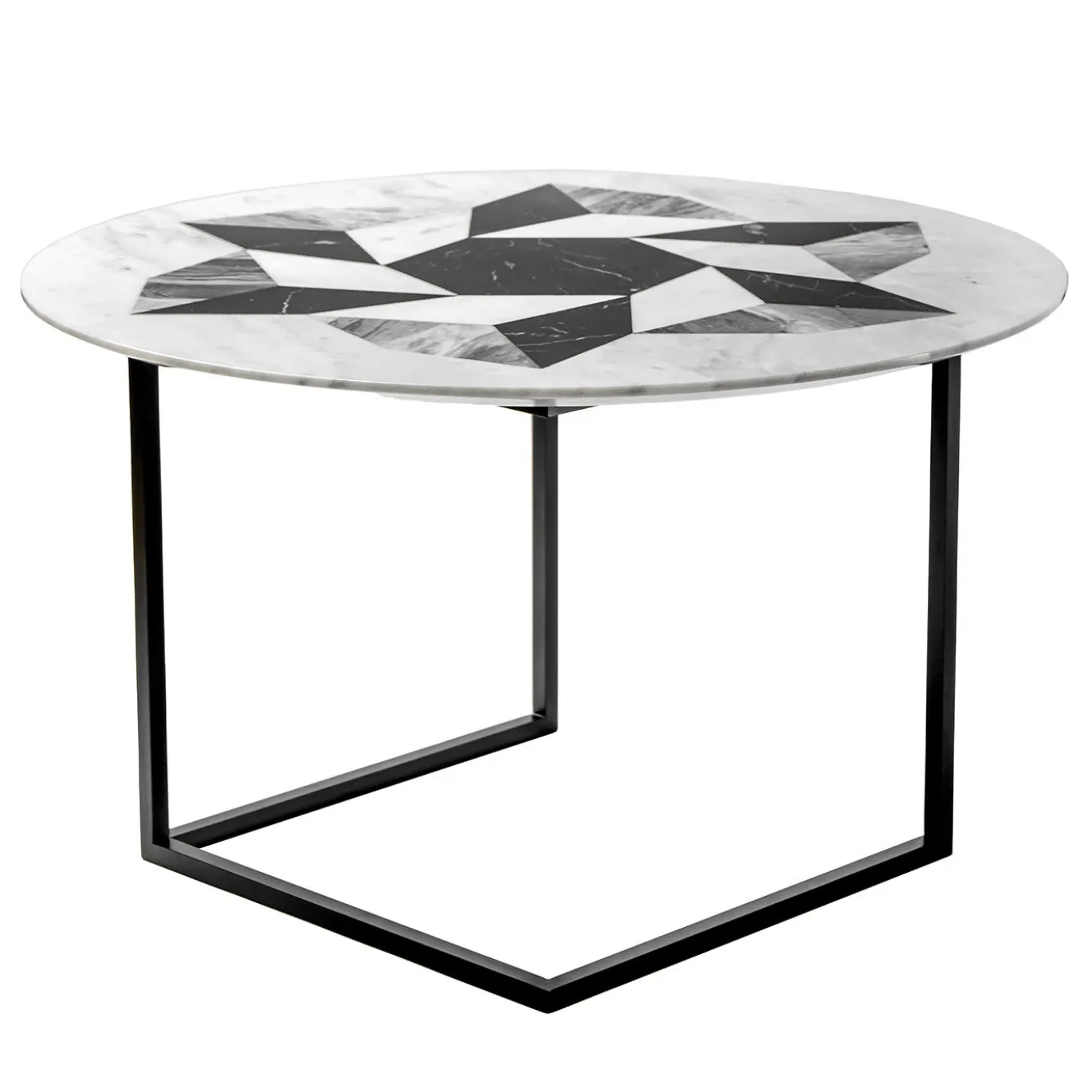 Tavolino cubico Esopo con ruota geometrica di Antonio Saporito