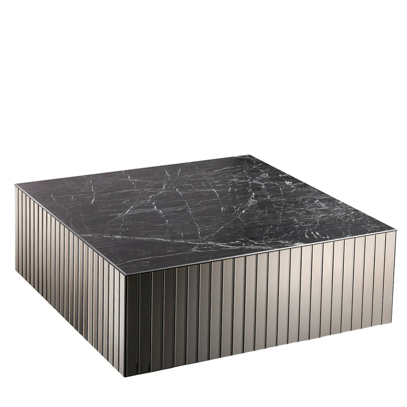 Tavolino da caffè Ardea Quadrato bronzo con piano in Dekton