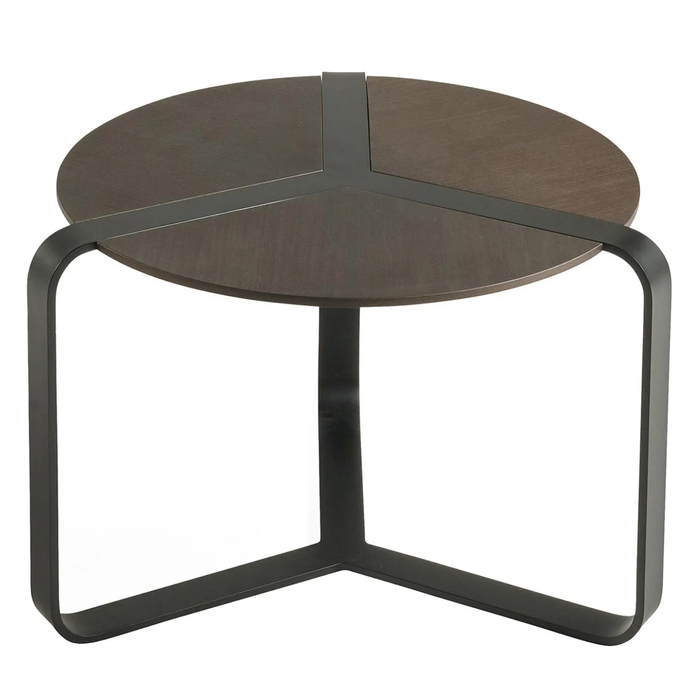 Tavolino da Caffè Brooklyn in Legno Grigio Fumé e Gambe in Metallo