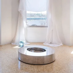 Tavolino da caffè Ellisse Luminosa in acciaio