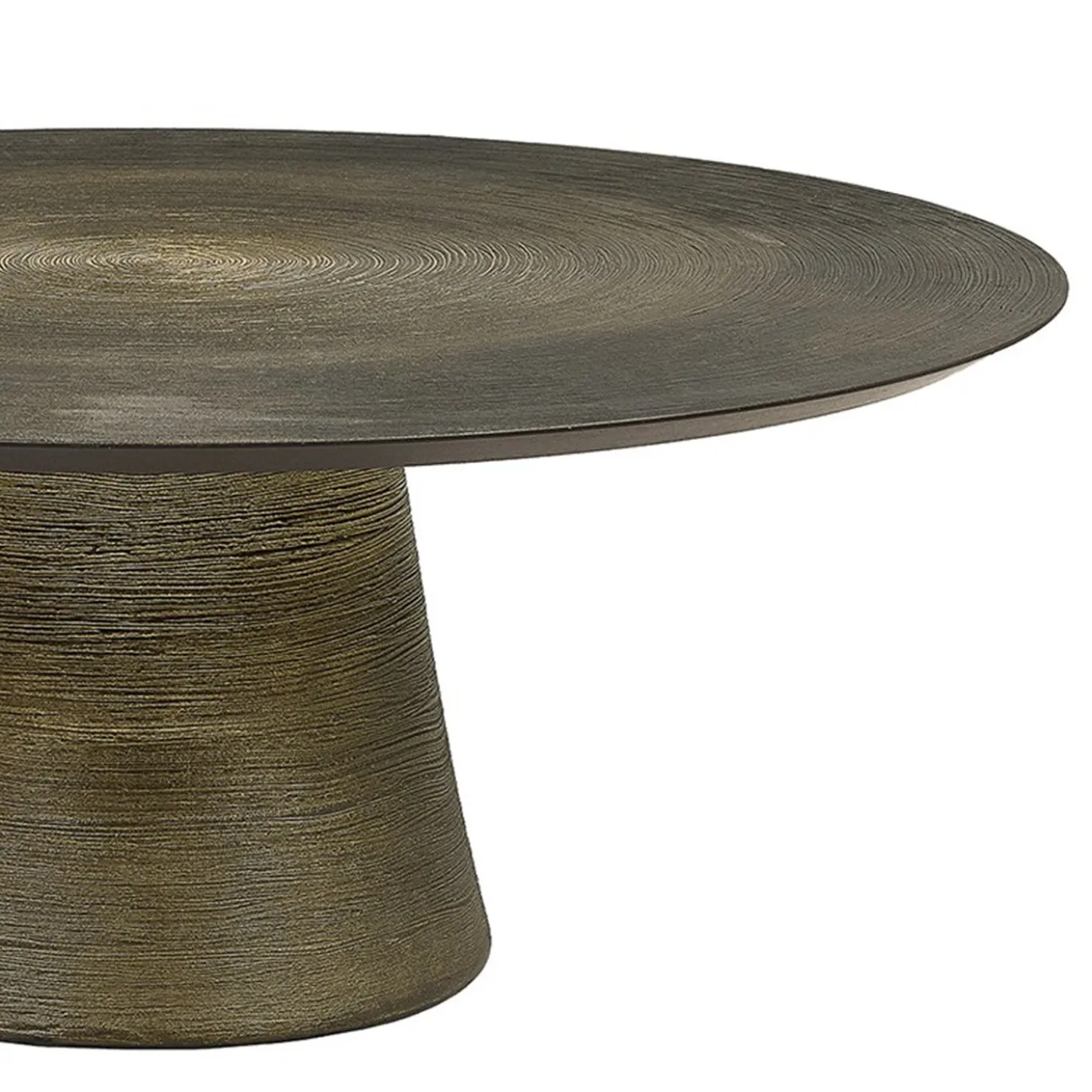 Tavolino da caffè Fungo 900 in resina concentrica oro