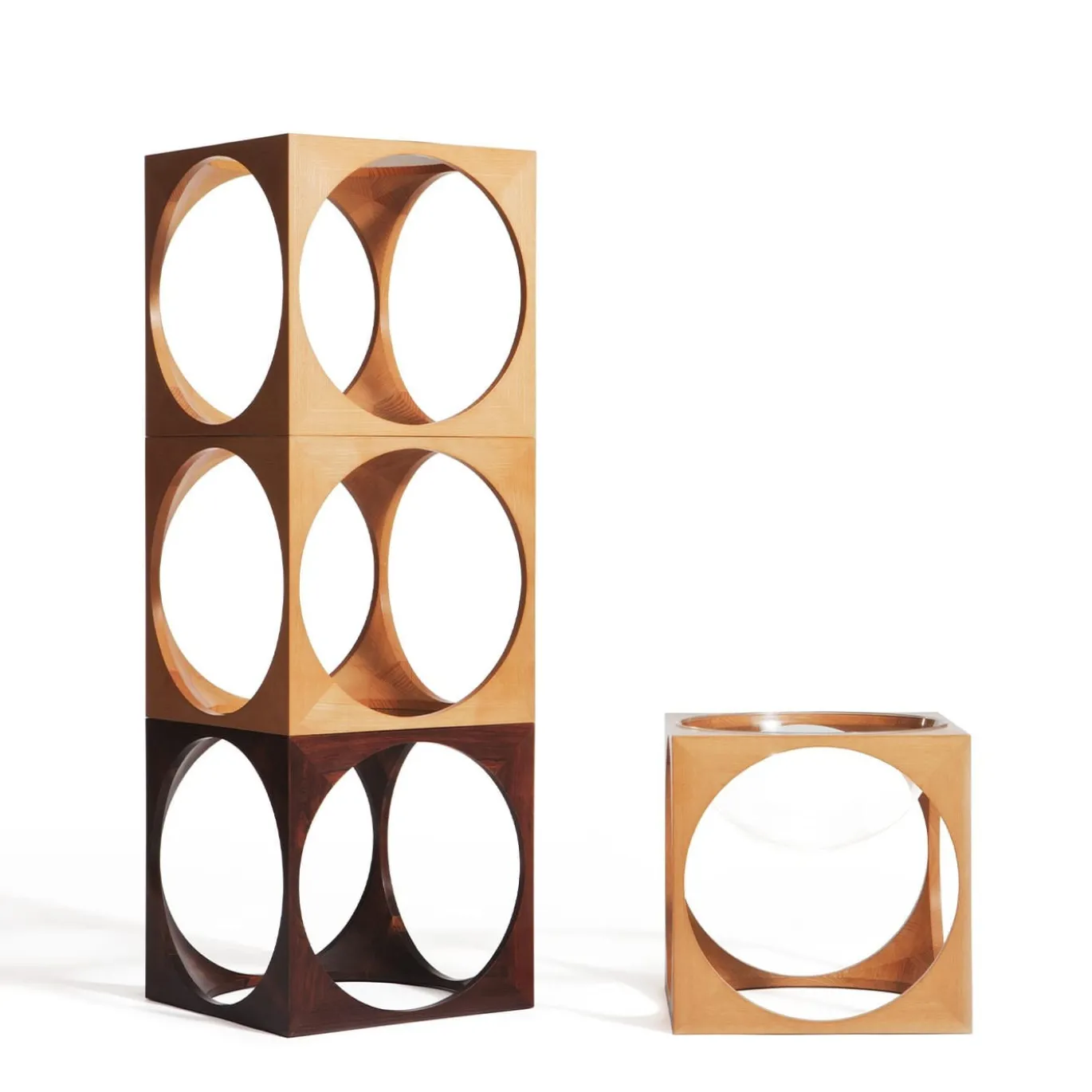 Tavolino da Caffè in Legno di Rovere "Cubo"