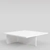 Tavolino da caffè in marmo bianco Carrara Linea Small by Martage Collection