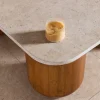 Tavolino da caffè in marmo e legno Porto Square