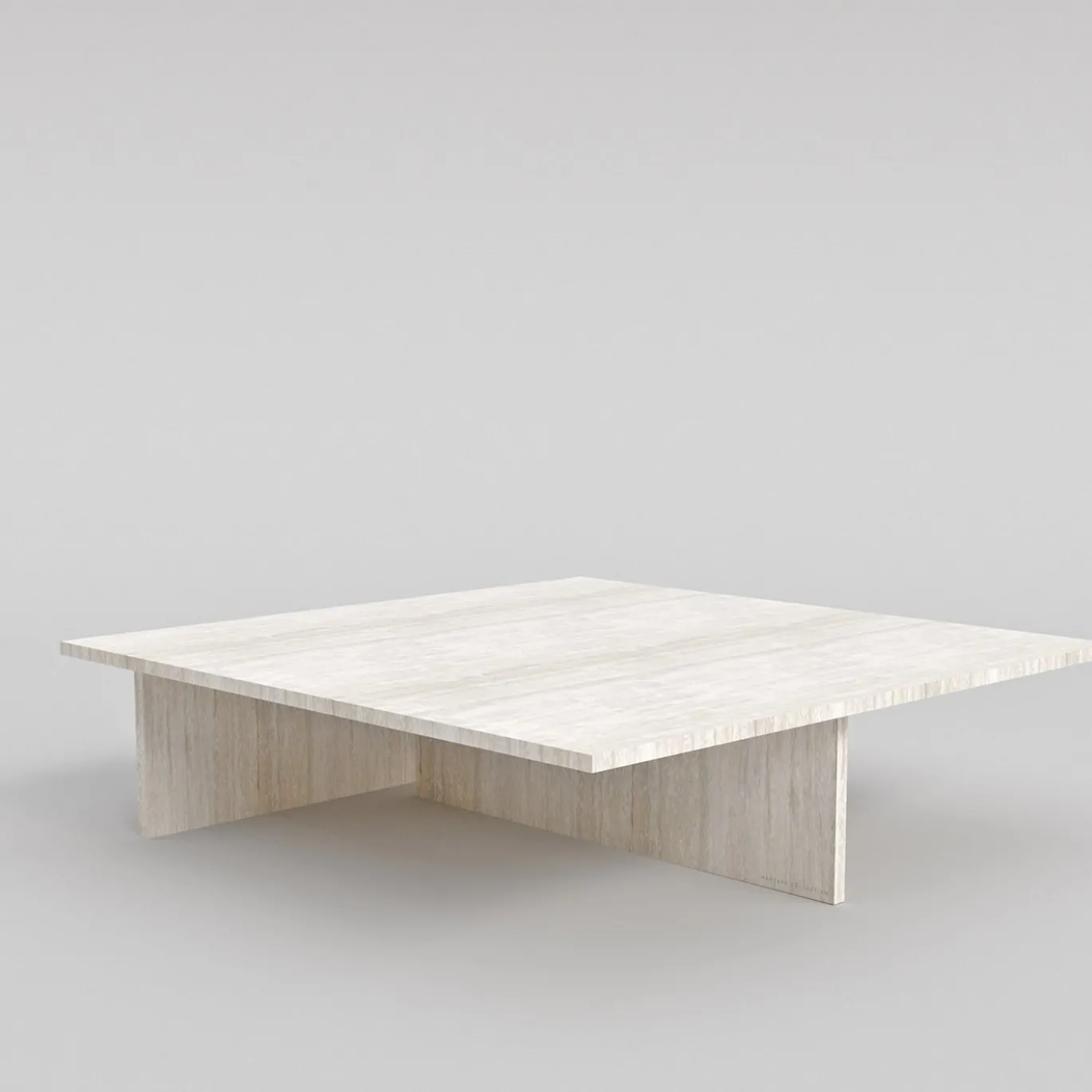 Tavolino da caffè Linea in Travertino Beige by Martage Collection