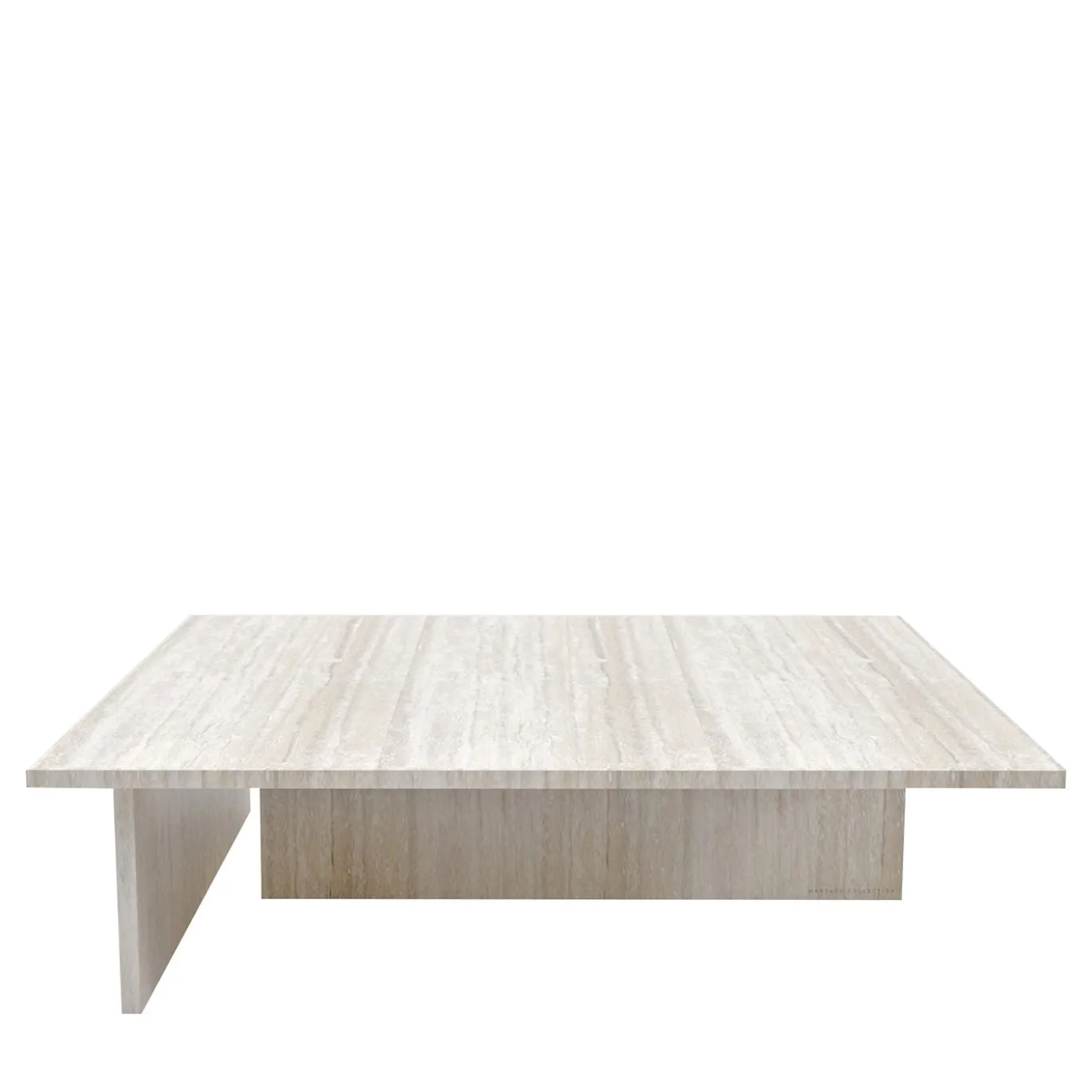 Tavolino da caffè Linea in Travertino Beige by Martage Collection