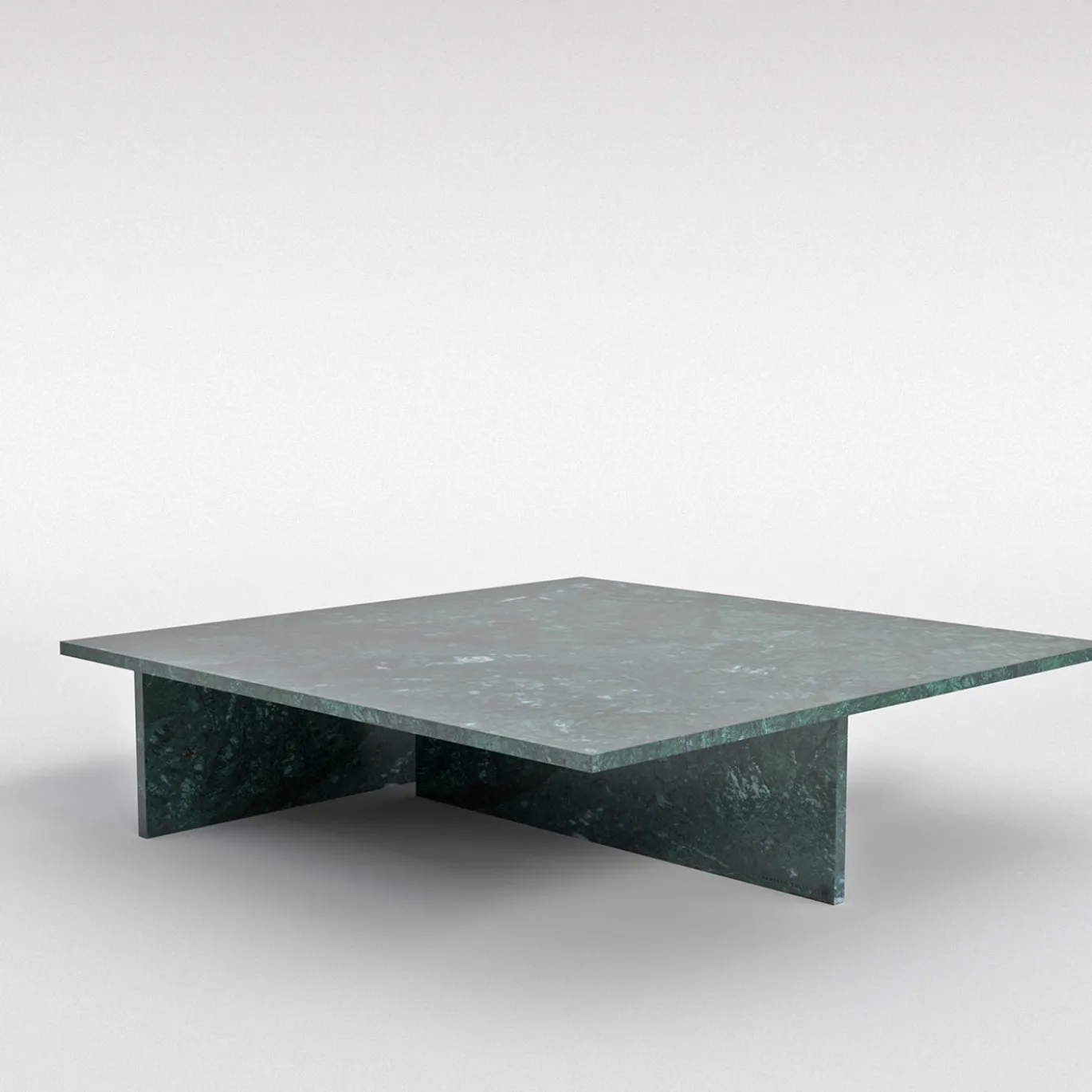 Tavolino da caffè Linea Large in marmo verde Guatemala by Martage Collection