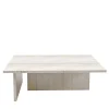 Tavolino da caffè Linea Small in marmo travertino beige by Martage Collection