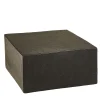 Tavolino da caffè Monolite Cube in resina marrone scuro spatolata a mano