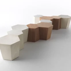 Tavolino da caffè per esterni Hexagon di Steven Holl