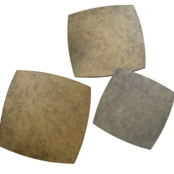 Tavolino da caffè quadrato Arkos grande in legno bronzo dorato