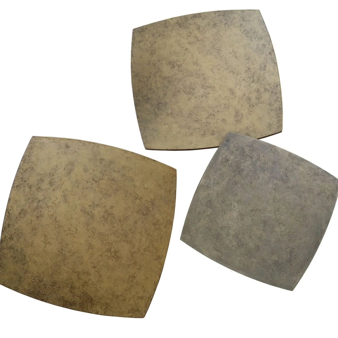 Tavolino da caffè quadrato Arkos grande in legno bronzo dorato