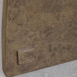 Tavolino da caffè quadrato Arkos grande in legno bronzo dorato