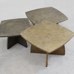 Tavolino da caffè quadrato Arkos in legno bronzo scuro