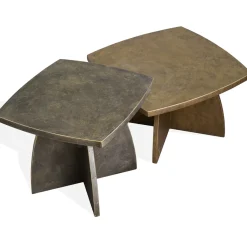 Tavolino da caffè quadrato Arkos in legno bronzo scuro