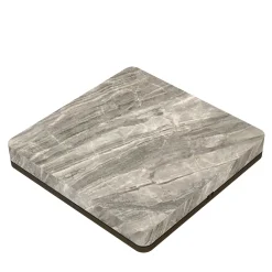 Tavolino da caffè quadrato con top in marmo grigio