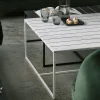 Tavolino da caffè quadrato Gessato in marmo Carrara bianco