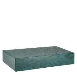 Tavolino da caffè rettangolare Monolite Stone in resina blu-verde