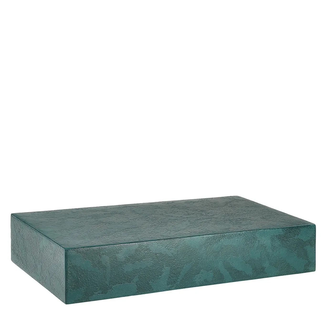 Tavolino da caffè rettangolare Monolite Stone in resina blu-verde