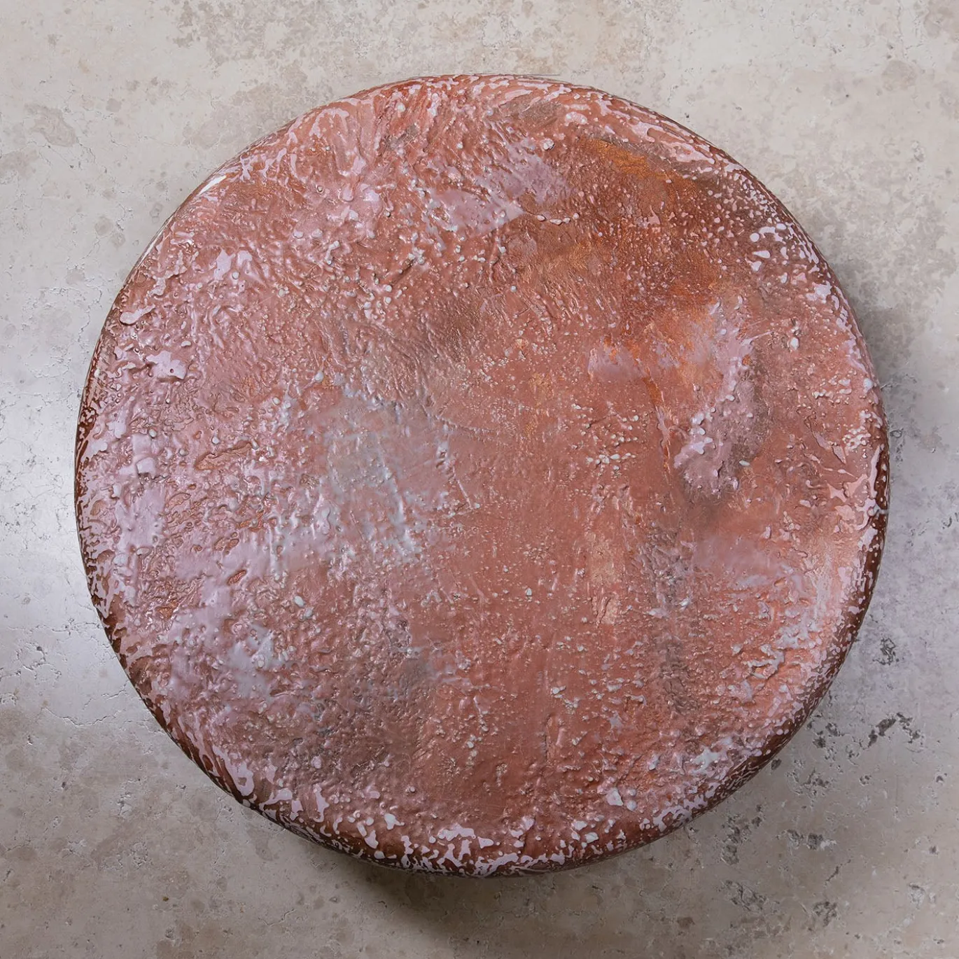Tavolino da caffè rotondo Clay I_L con sfumature rosa