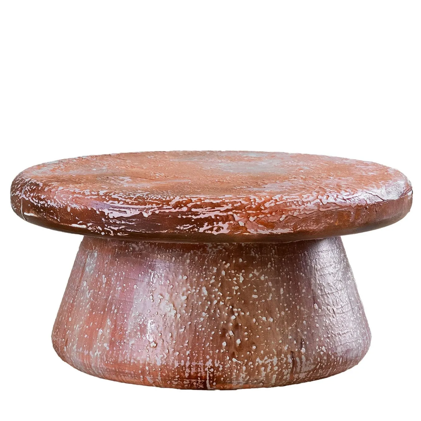Tavolino da caffè rotondo Clay I_L con sfumature rosa