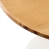 Tavolino da Caffè Rotondo in Bambù e Legno Baobab