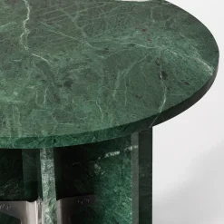 Tavolino da caffè rotondo in marmo verde Guatemala di Parasite 2.0
