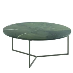 Tavolino da caffè rotondo Origo in marmo Avocatus verde