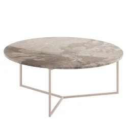 Tavolino da caffè rotondo Origo in marmo Camouflage Beige