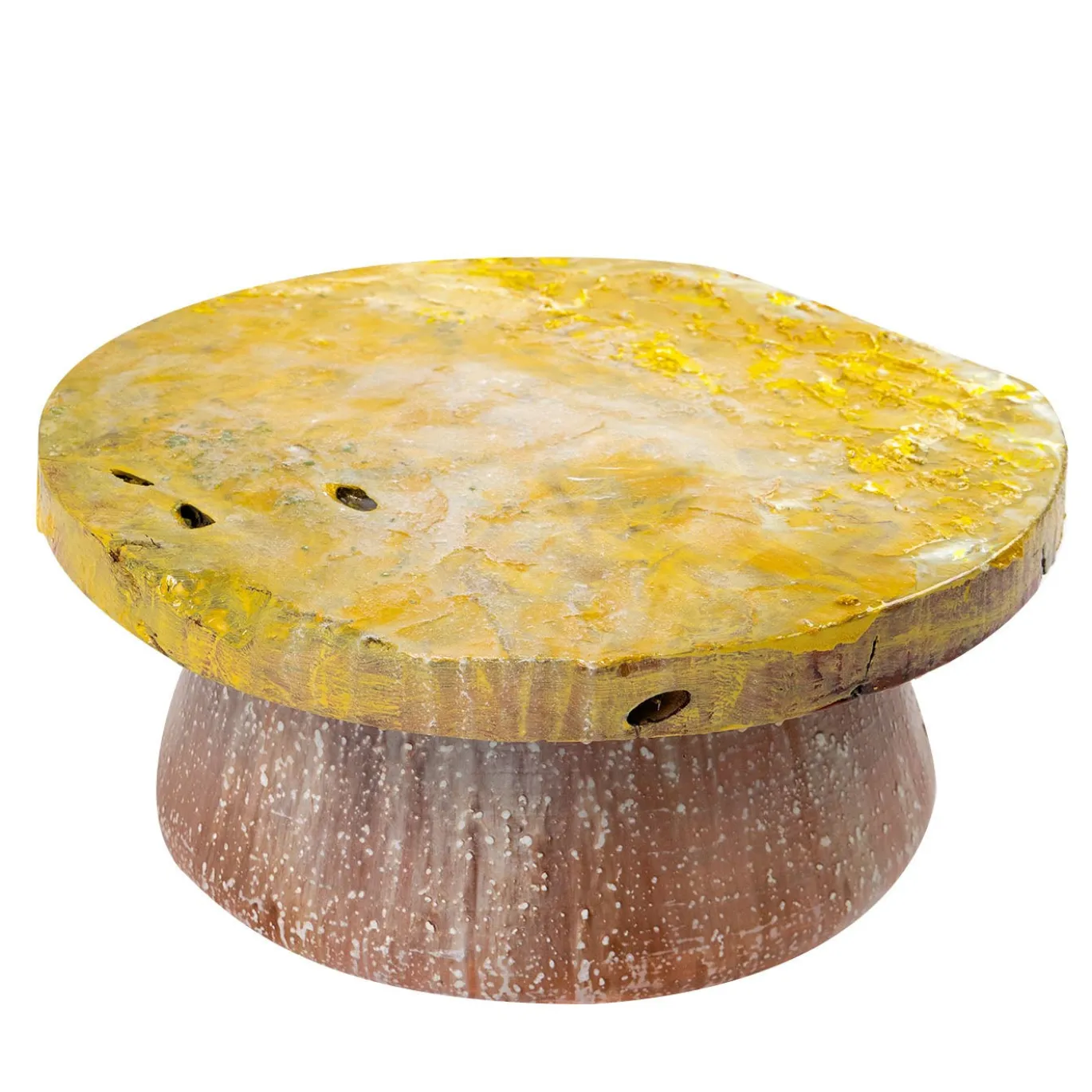 Tavolino da caffè scultoreo Candy giallo