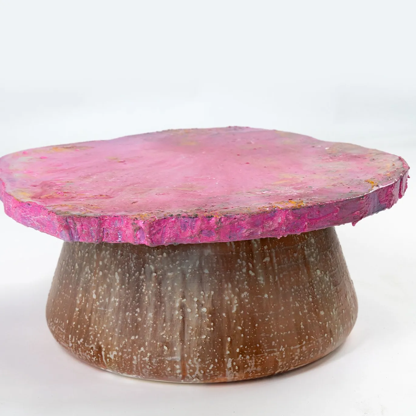 Tavolino da caffè scultoreo Candy rosa