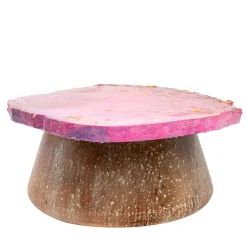 Tavolino da caffè scultoreo Candy rosa