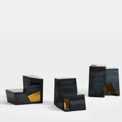 Tavolino da caffè Sedimento 1.1 in cemento nero