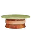 Tavolino da Caffè Sweet Cake in Onice Verde Giada e Rosa di Ashley Gadeova