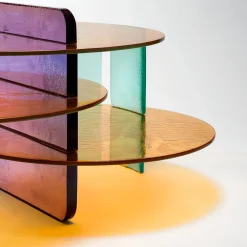 Tavolino da caffè Taliso in vetro arancione di Elena Salmistraro