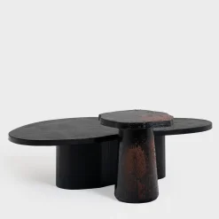 Tavolino da caffè Tessella F in legno nero