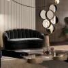 Tavolino da caffè Tholos Beige con piano in Gres Nero
