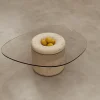 Tavolino da caffè UUfo in travertino