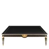 Tavolino Double Wood Deco in legno annerito e acero
