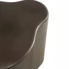 Tavolino Drop in resina con finitura Peltrox e legno