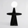 1512 Tavolino e lampada da terra in marmo nero di Sissy Daniele