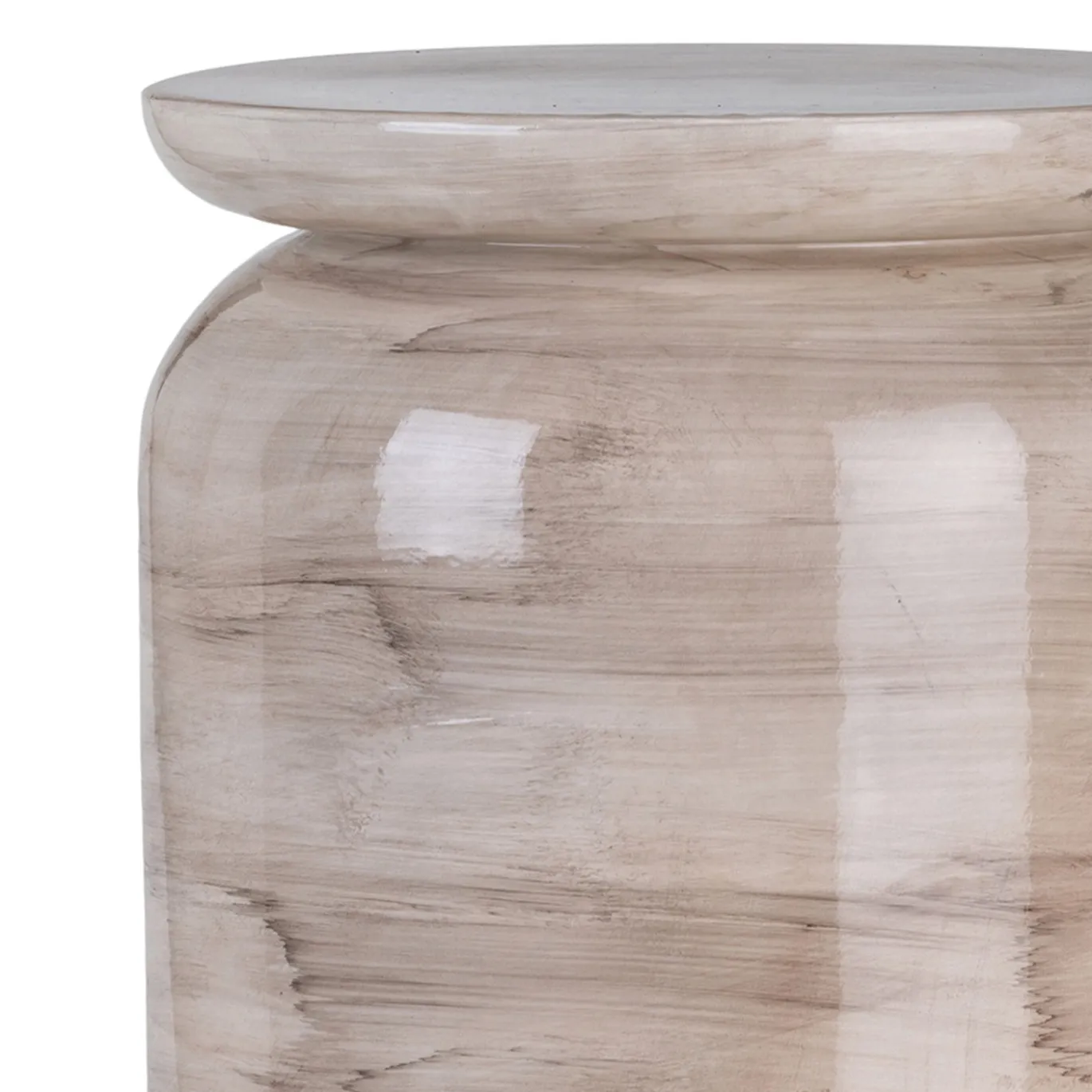 Tavolino Elya Morbido in Ceramica Beige