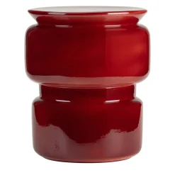 Tavolino Elya Scultoreo in ceramica Bordeaux