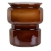 Tavolino Elya Scultoreo in ceramica marrone