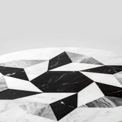 Tavolino Esopo con ruota geometrica di Antonio Saporito