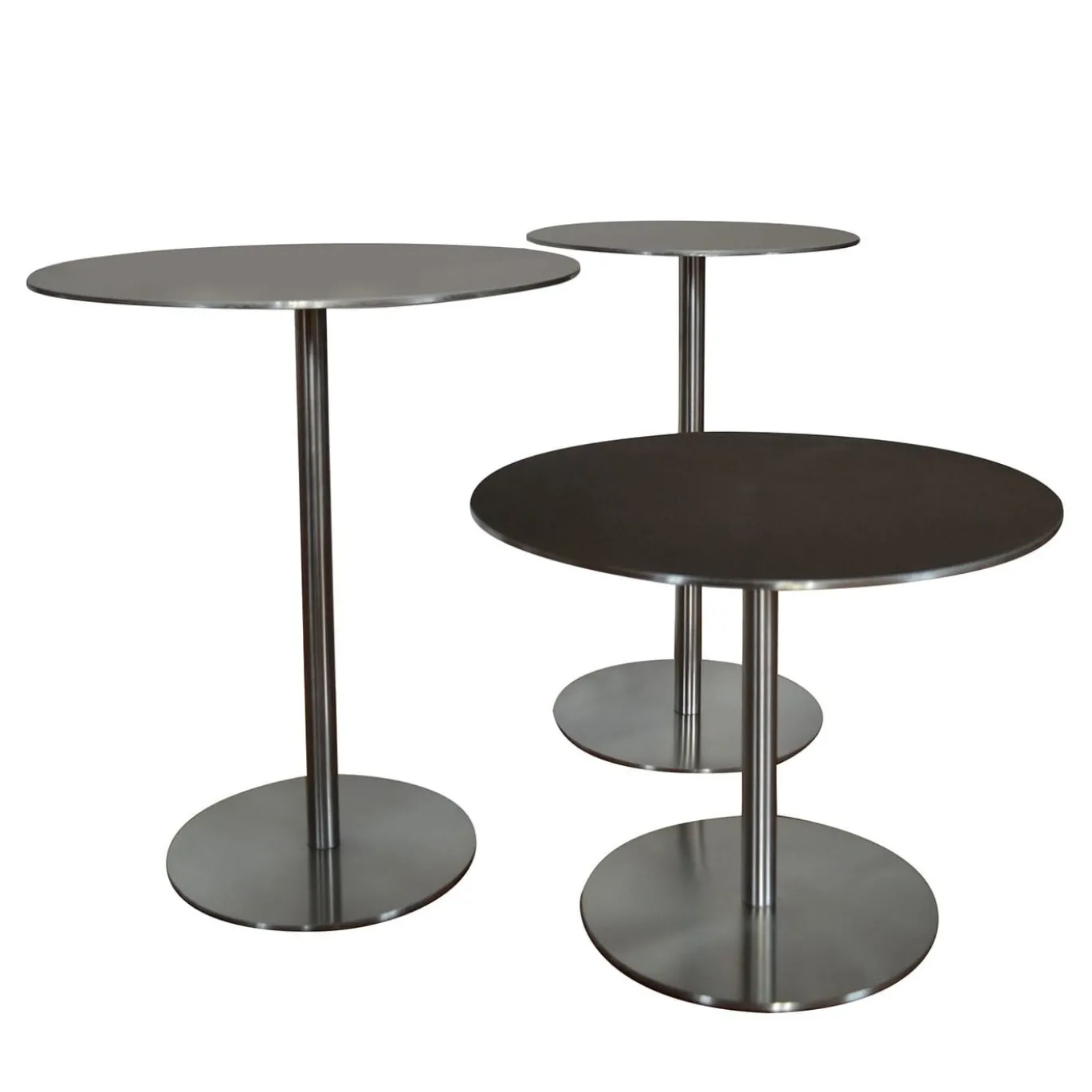 Tavolino Ester Pece in acciaio inox