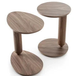 Tavolino Gio Drop in legno di noce